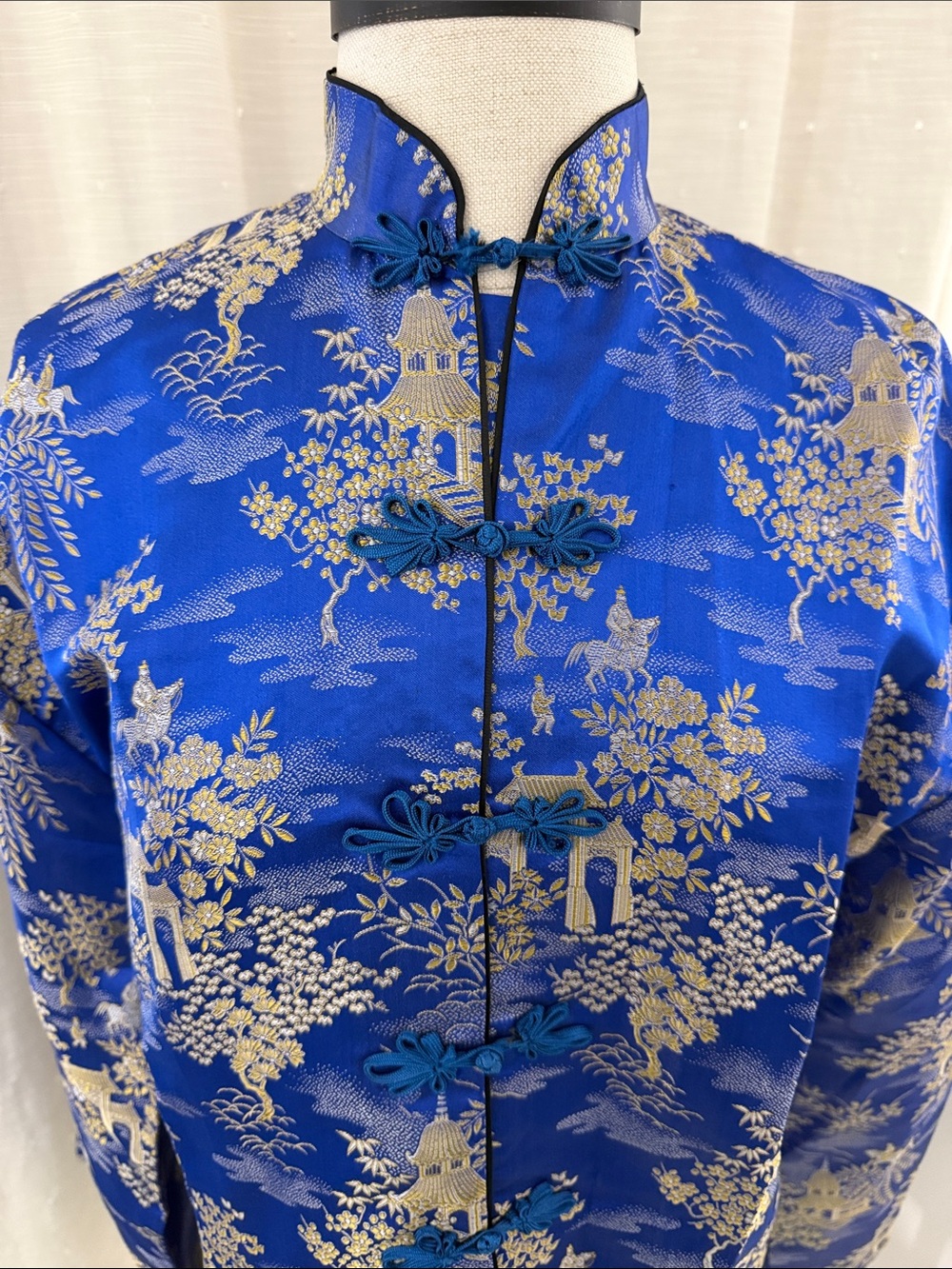 Vintage Satin Japanese Blazer/Jacket size L